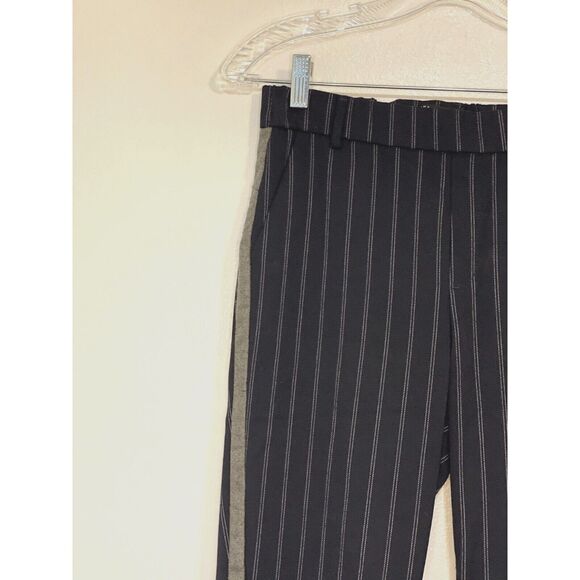 ZARA Trafaluc Collection XS Pants Mid Rise Pull On Navy White Gray Side Stripe - Picture 4 of 7